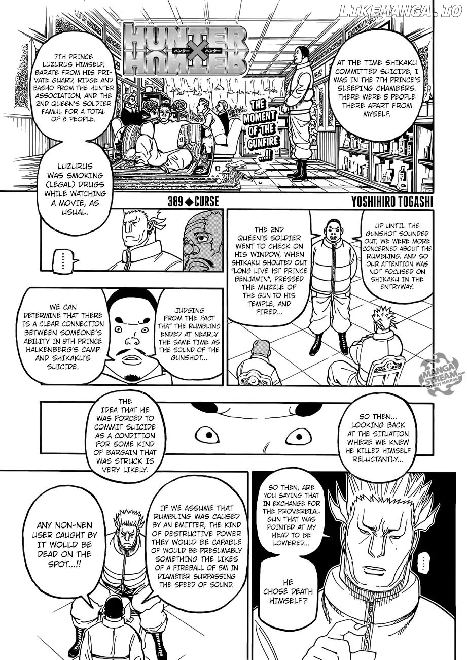 Hunter x Hunter, Chapter 389 image 01